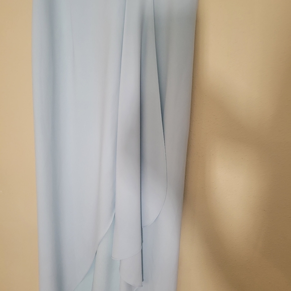 Harlston Heritage Sleeveless Assymetric -Neck Evening Gown w/Flowy Drape size 8 - Picture 9 of 13